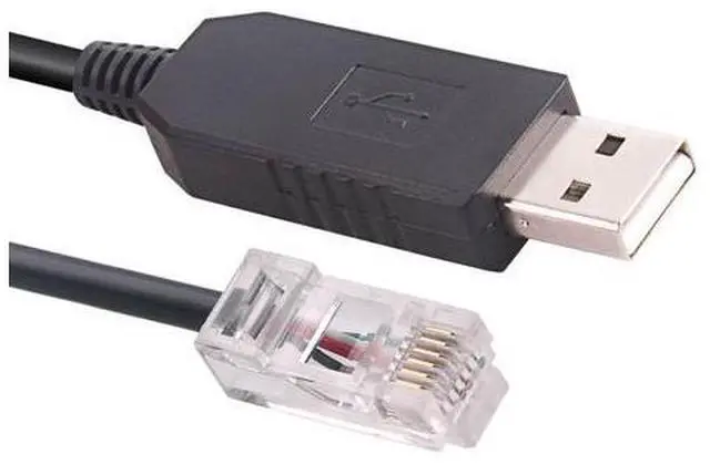 Main image of USB RS232 Serial Serial Cable for Communication Mppt Solar Charget Controlle SRNE Solar Charge Controller USB to RJ12 6P6C Cable (6ft)