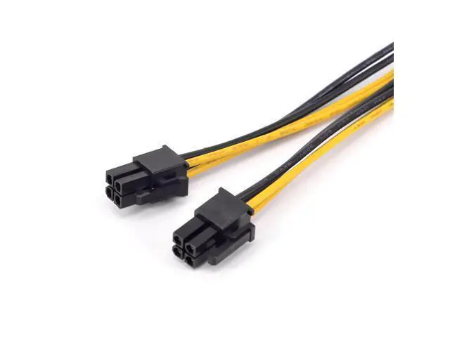 Alt view image 2 of 6 - 4Pin CPU Power supply Extension Cord Cable 18 AWG Y Splitter ATX 12V P4 Power Port Female 1 to 2 Female Connector Cable 20cm