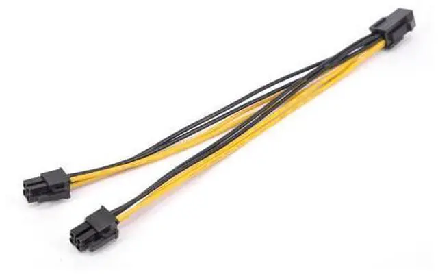 Main image of 4Pin CPU Power supply Extension Cord Cable 18 AWG Y Splitter ATX 12V P4 Power Port Female 1 to 2 Female Connector Cable 20cm