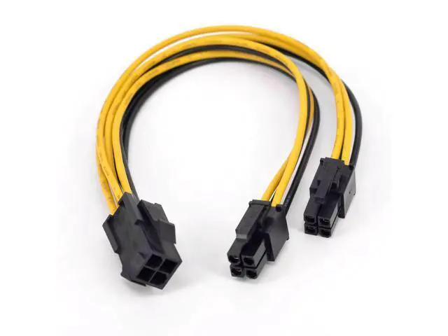 Alt view image 6 of 6 - 4Pin CPU Power supply Extension Cord Cable 18 AWG Y Splitter ATX 12V P4 Power Port Female 1 to 2 Female Connector Cable 20cm