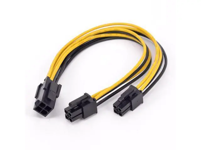Alt view image 5 of 6 - 4Pin CPU Power supply Extension Cord Cable 18 AWG Y Splitter ATX 12V P4 Power Port Female 1 to 2 Female Connector Cable 20cm