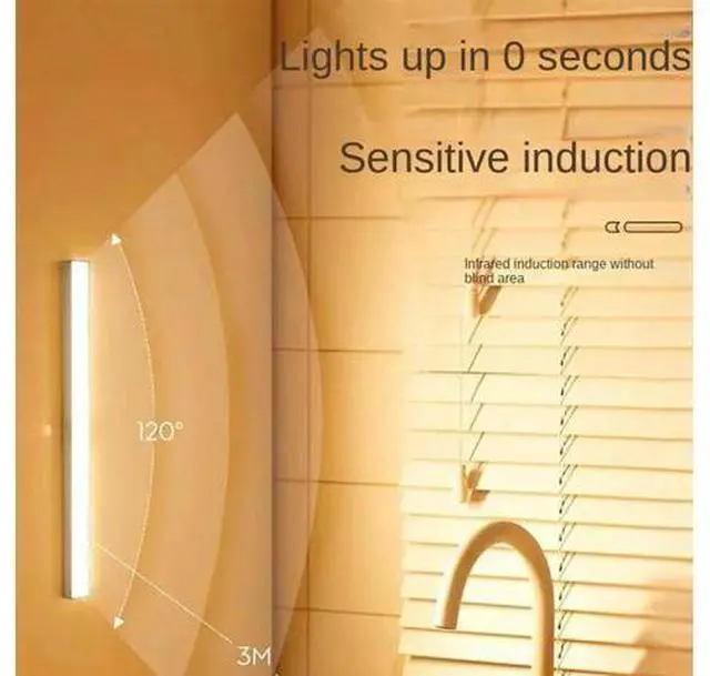 Main image of Wireless LED Night Light Motion Sensor Light Closet Night Lamp For Kitchen Bedroom Cabinet Light White Light Model Easy Ins