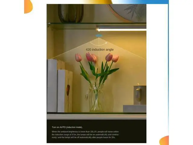 Alt view image 3 of 4 - Wireless LED Night Light Motion Sensor Light Closet Night Lamp For Kitchen Bedroom Cabinet Light White Light Model Easy Ins