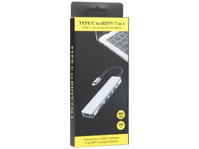 Alt view image 4 of 7 - 7 in 1 USB-C / Type-C to USB Docking Station