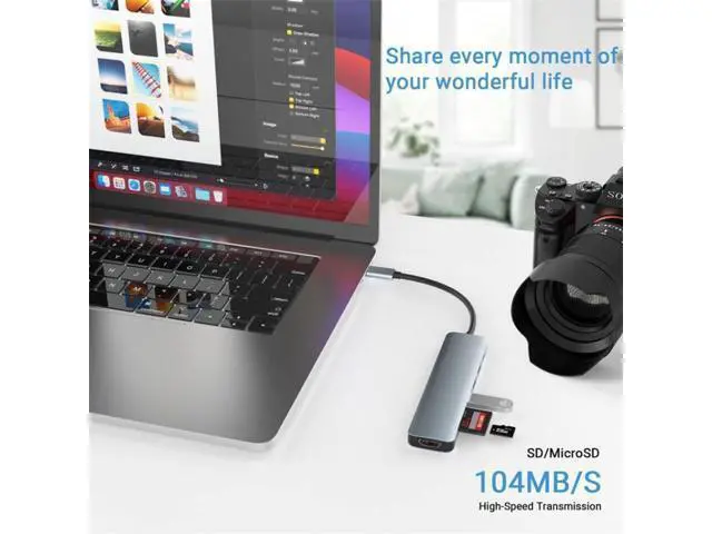 Alt view image 6 of 7 - 7 in 1 USB-C / Type-C to USB Docking Station