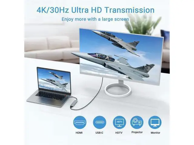 Alt view image 5 of 7 - 7 in 1 USB-C / Type-C to USB Docking Station