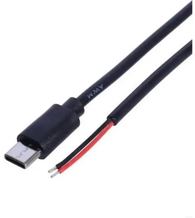 Main image of USB C to 2Pin Bare Wire Open End Cable 5V/2A USB Type C Male 2Pin Pigtail Power Wire Replacement DIY Cable for LED Light