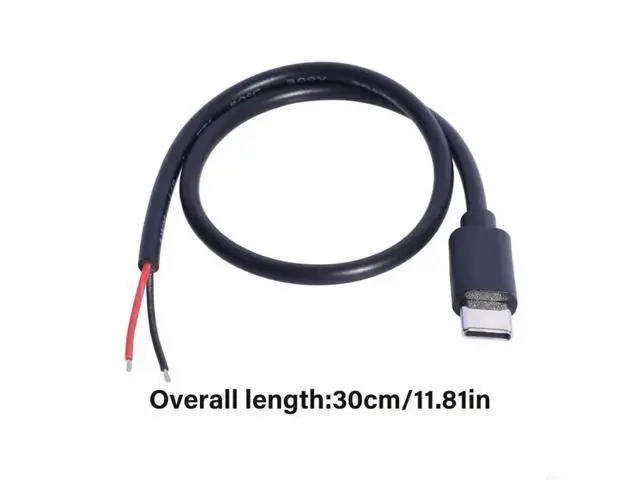 Alt view image 3 of 3 - USB C to 2Pin Bare Wire Open End Cable 5V/2A USB Type C Male 2Pin Pigtail Power Wire Replacement DIY Cable for LED Light