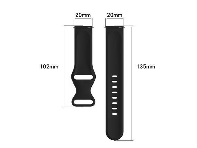Alt view image 2 of 4 - For Amazfit GTS 2 20mm Solid Color Silicone Watch Band