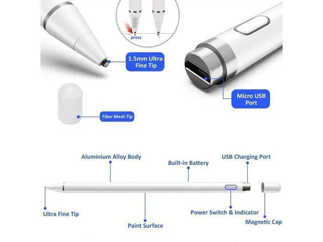 Alt view image 5 of 7 - Universal Active Capacitive Stylus Pen (Style 1)