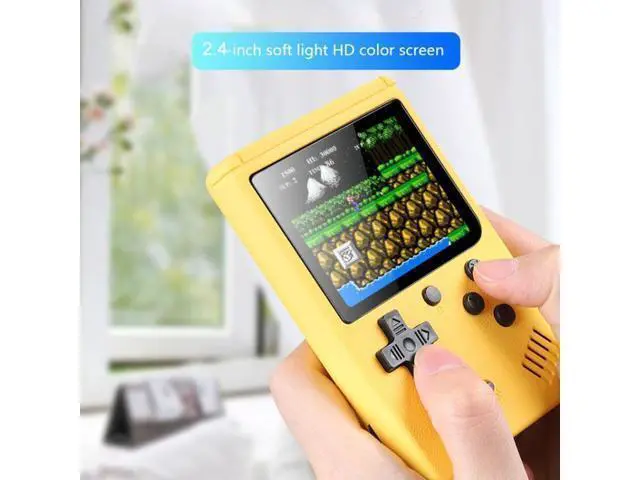 Alt view image 2 of 7 - MK500 Macaron Mini Retro Classic Handheld Game Console for Kids Built-in 500 Games, Support AV Output (Blue) Black