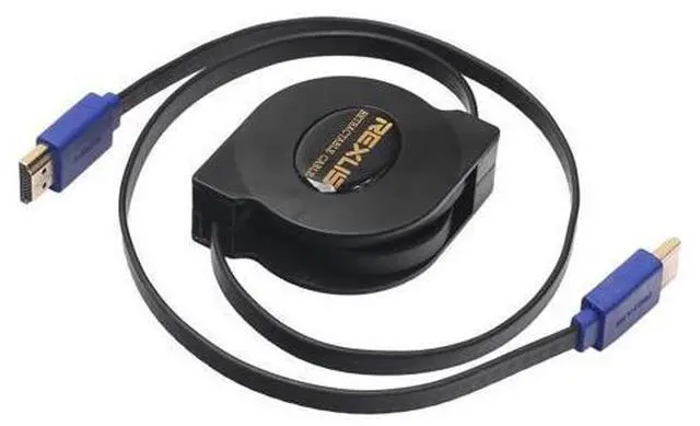 Main image of 1.8m HDMI 1.4 (1080P) Gold Plated Connectors HDMI Male to HDMI Male Retractable Flat Cable (Black)