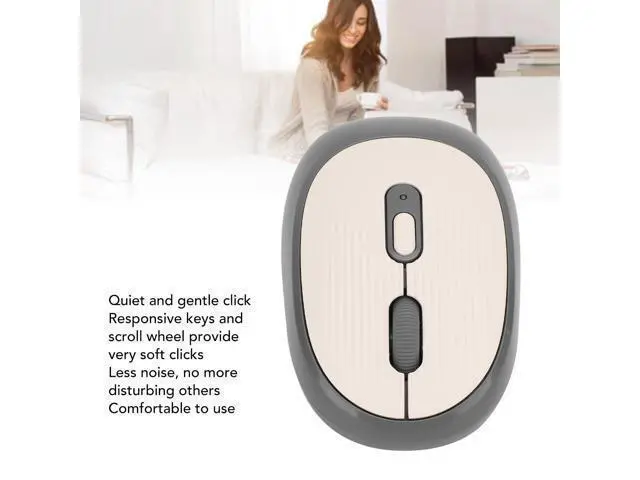 Alt view image 5 of 7 - Wireless Mouse, Quiet Portable 800 1600 2400 DPI 2.4G Cordless Optical Mouse with USB Receiver, for Chromebook Laptop PC (Gray)