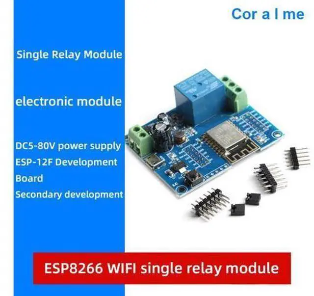 Main image of ESP8266 Wireless WIFI Relay Controller Module Single-channel Relay Module ESP 12F Development Board for IOT Smart Home DC5V-80V