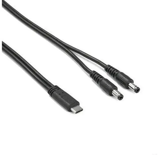 Main image of 60W USB C to DC 5.5 x 2.5mm Power Charging Cord for Laptop 20V USB Type C Male Input to Double DC 5.5 x 2.5mm Male Cable