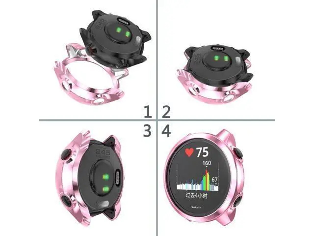 Alt view image 5 of 5 - For Garmin Forerunner 245 TPU Electroplated Watch Case(Golden)