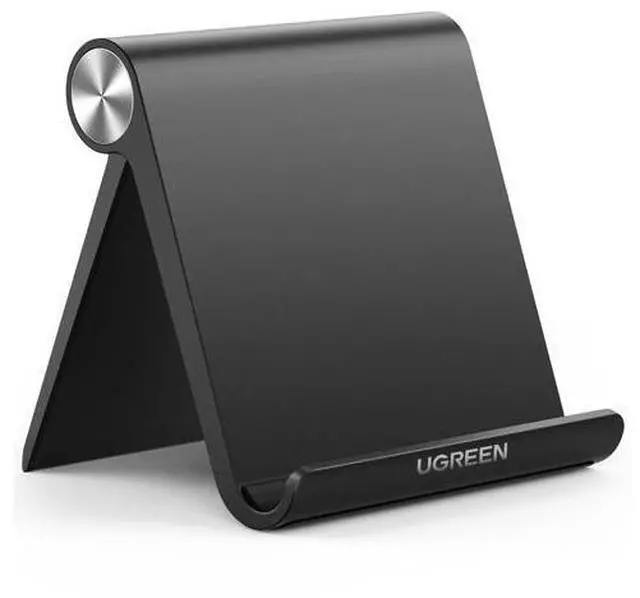 Main image of Tablet Stand Holder Adjustable Portable Desktop Dock Office Compatible with iPad Pro 11 9.7 10.5 Air Mini 5 4 3 2 iPhone 17 16 15 14 13 12 Black