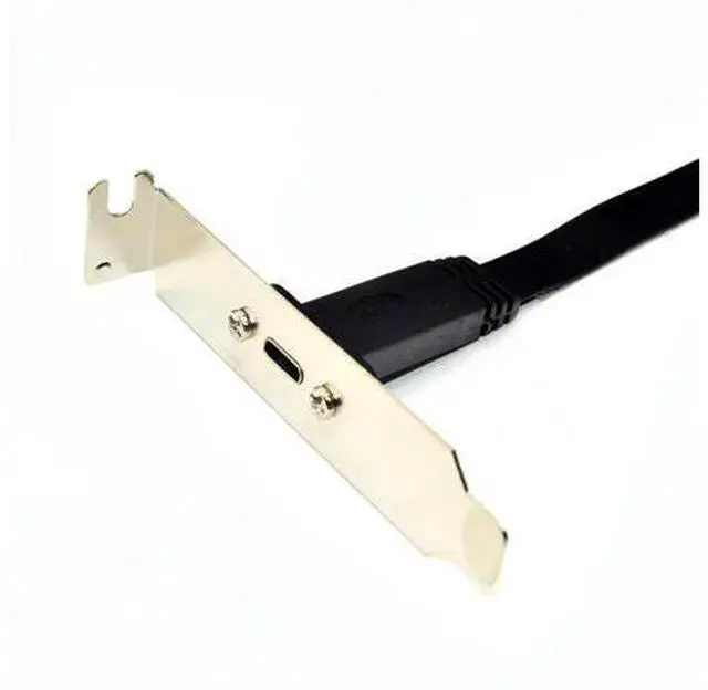 Alt view image 4 of 4 - 30cm USB 3.1 Front Panel Header Type E Male To USB-C Type C Female Motherboard Expansion Cable Connector wire cord with Baffles