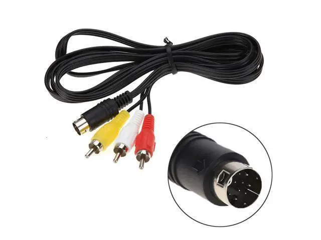 Alt view image 2 of 3 - Audio Video AV Wire Cable 3RCA Cord 9 Pin To RCA Connection Cord AV Audio Video Cable for Sega Genesis 2 Or 3