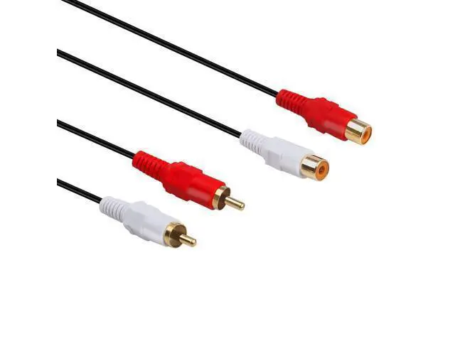 Alt view image 6 of 7 - GHWL 2 RCA Extension Cable,Gold Plated 2 RCA Male to Female Stereo Audio Extension Cable (3ft)