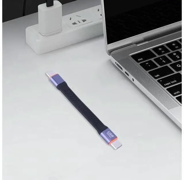 Alt view image 3 of 4 - PD100W USB C To Type C Short Cable 20V 5A USB3.2 Type C To USB C Data Cable Gen 2 40Gbps Fast Charging USB Short Data Cable Cord