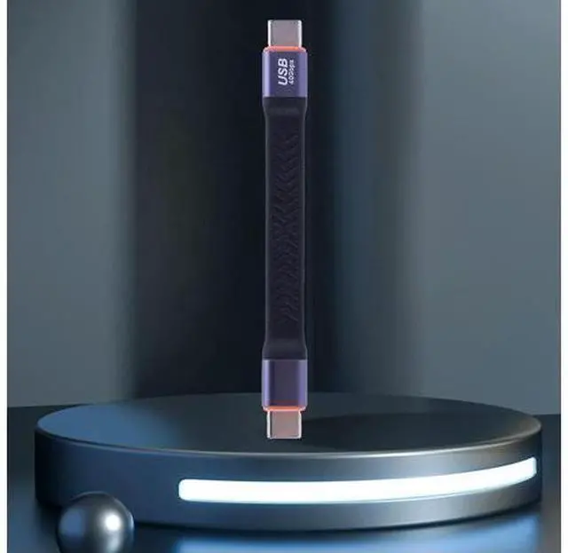 Alt view image 4 of 4 - PD100W USB C To Type C Short Cable 20V 5A USB3.2 Type C To USB C Data Cable Gen 2 40Gbps Fast Charging USB Short Data Cable Cord