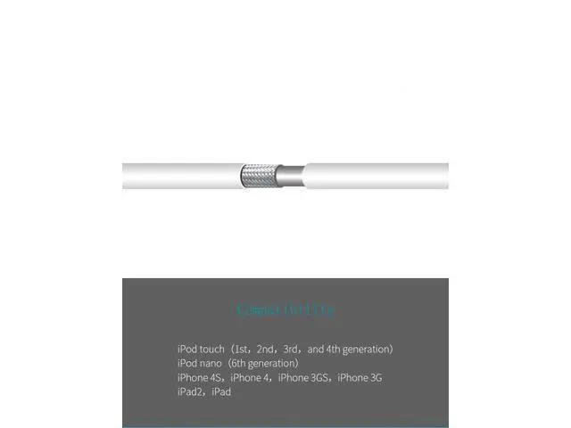 Alt view image 5 of 7 - 2pcs 30 Pin USB Sync Charging Cable Cord Replacement for Old Apple iPhone 4/4S 3G/3GS iPad 1/2/3 iPod Nano/iPod Touch