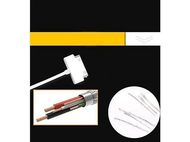 Alt view image 7 of 7 - 2pcs 30 Pin USB Sync Charging Cable Cord Replacement for Old Apple iPhone 4/4S 3G/3GS iPad 1/2/3 iPod Nano/iPod Touch