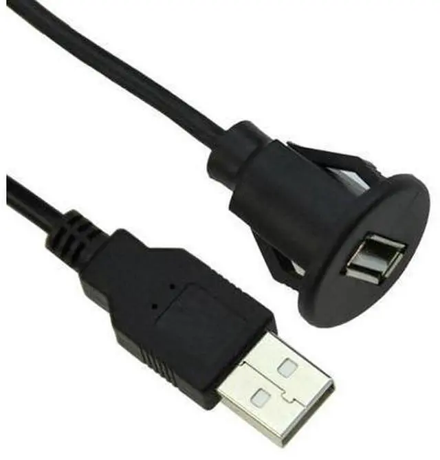Alt view image 3 of 3 - OOTDTY 2m PC Car Dash Board Mount USB 2.0 Male To Female Socket Extension Panel Cable