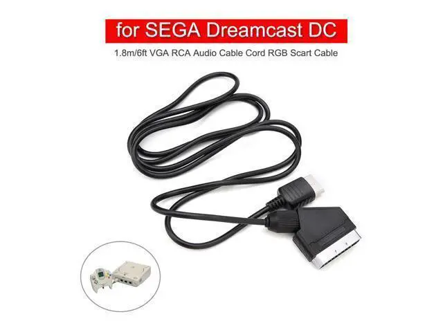 Alt view image 2 of 4 - TV AV Lead RGB Scart Cable Replacement Game Replace Connect Cable Image Definition Improvement for SEGA Dreamcast DC
