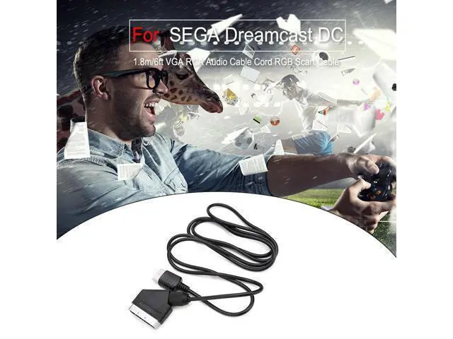 Alt view image 3 of 4 - TV AV Lead RGB Scart Cable Replacement Game Replace Connect Cable Image Definition Improvement for SEGA Dreamcast DC