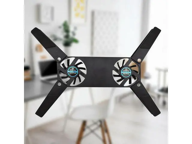 Alt view image 4 of 4 - Portable Laptop Radiator Bottom Anti-slip Laptop Radiator Cooling Base Foldable Save Space USB Power Supply Computer Accessories