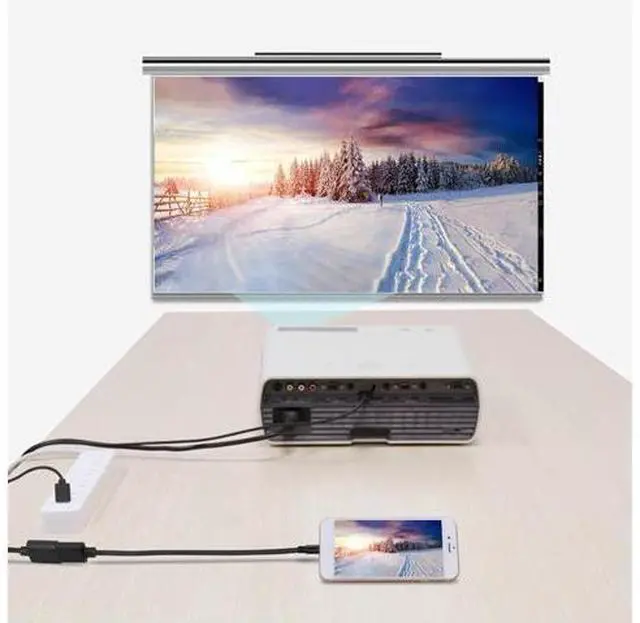 Alt view image 2 of 3 - 2 in 1 Wire Dongle Plug and Play 1080P HD USB Male To HDTV Male 1080P HDTV Mirroring Cable for Galaxy