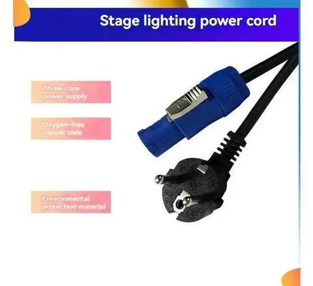 Main image of Powercon Power Supply Cable Powercon Cable Stage Light Power Supply Cable Plug For Stage Equipment Led Par Light EU Plug