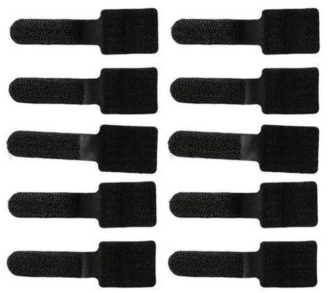 Main image of 10PCS Under Desk Cable Management Wire Organizers Sticky Back Self Adhesive Cable Ties Hook and Loop Straps