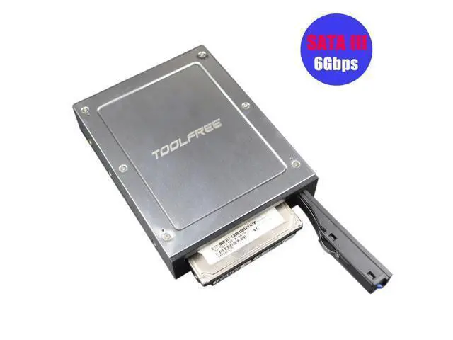 Alt view image 3 of 3 - 2.5 Inch to 3.5 Inch Internal Floppy Bay SATA III 6Gbps Tray-LESS Mobile Rack For 2.5" HDD SSD Hard Drive Backplane Enclosure