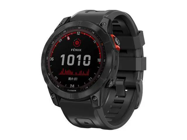 Alt view image 4 of 5 - For Garmin Fenix 6X Pro 26mm Silicone Sport Pure Color Watch Band