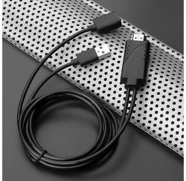 Alt view image 3 of 3 - 2 in 1 Wire Dongle Plug and Play 1080P HD USB Male To HDTV Male 1080P HDTV Mirroring Cable for Galaxy