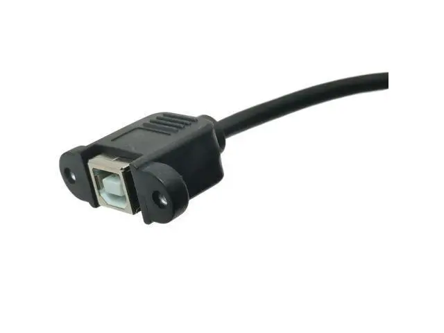 Alt view image 3 of 3 - 0.3m USB 2.0 B Female to Type-C 3.1 Male Cable for Printer Computer Case Panel Installation With Screw Hole Connector
