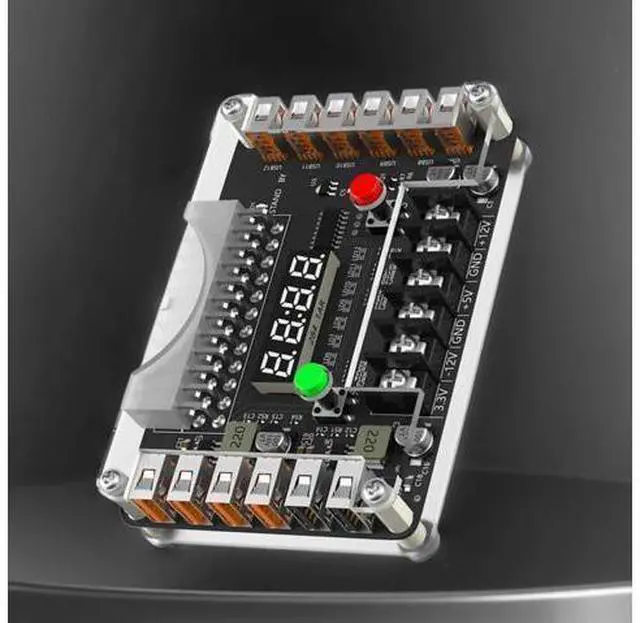 Alt view image 3 of 3 - 12 Ports USB 3A 3.3V 5V 12V -12V Output Voltage 24Pin ATX Power Supply Breakout Board ATX Power Supply Breakouts Board Module