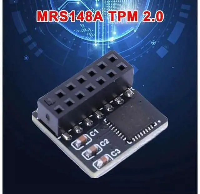 Alt view image 3 of 3 - TPM 2.0 Encryption Security Module 14 Pin SPI TPM2.0 Security Module Encryption Security Board for Motherboard