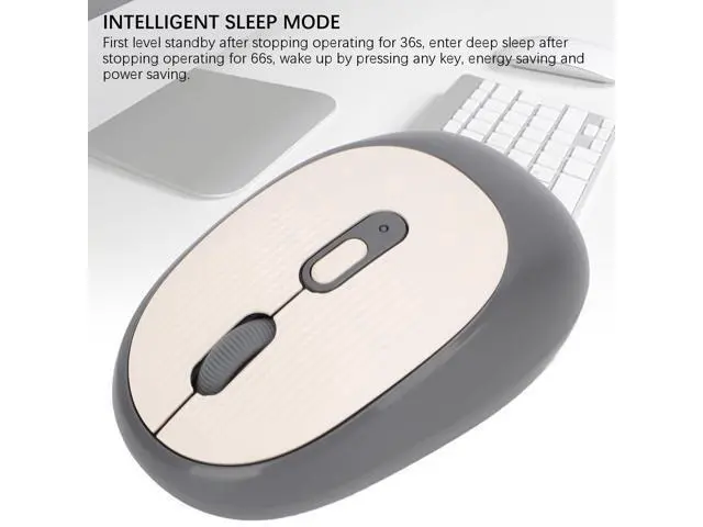 Alt view image 6 of 7 - Wireless Mouse, Quiet Portable 800 1600 2400 DPI 2.4G Cordless Optical Mouse with USB Receiver, for Chromebook Laptop PC (Gray)