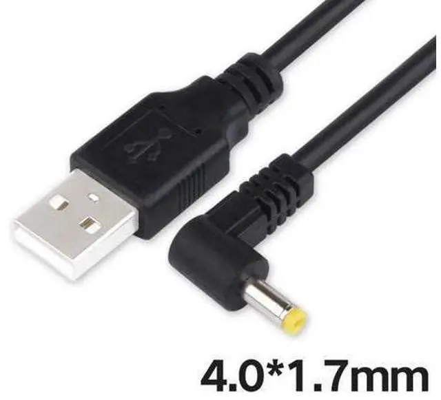 Main image of 3.3FT USB Male to DC 4.0*1.7mm Plug DC 5V Jack Power Extension Cable Connector Right Angle 90 Degree Cord 1M