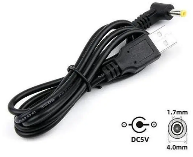 Alt view image 2 of 3 - 3.3FT USB Male to DC 4.0*1.7mm Plug DC 5V Jack Power Extension Cable Connector Right Angle 90 Degree Cord 1M