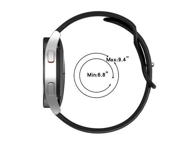 Alt view image 3 of 3 - For Garmin Forerunner 245 Music 20mm Solid Color Silicone Watch Band