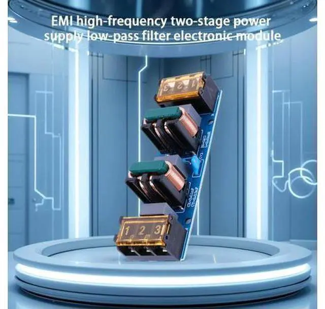 Alt view image 2 of 3 - 25A Power Filter EMI High-frequency Two Stage EMI Filter Module EMI Filter Noise Suppressor for Power Amplifier