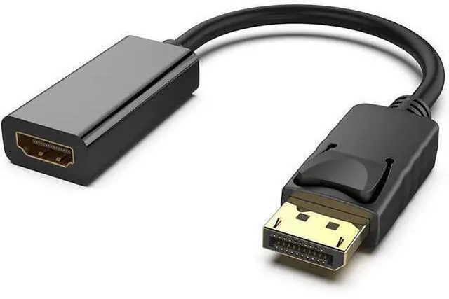 Alt view image 2 of 7 - 2 PCS 1 set DisplayPort DP to HDMI Cable,Male To Female Display Port to HDMI Adapter Converter Black Laptop PC for HP/DELL 2 packs
