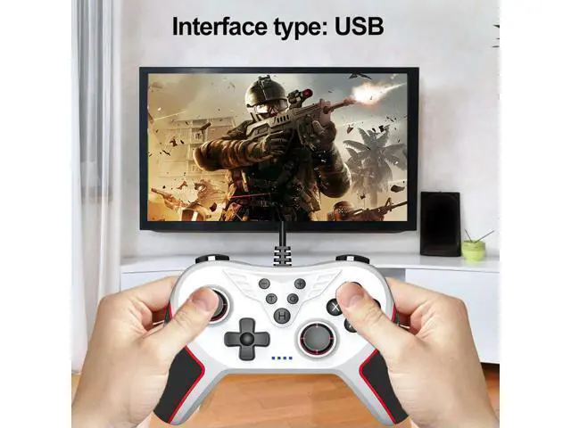 Alt view image 2 of 3 - USB Wired Gamepad Controller 2m Cable Gamepad Joystick Wired Game Controller for Nintendo Switch Console PC XP/7/8/10