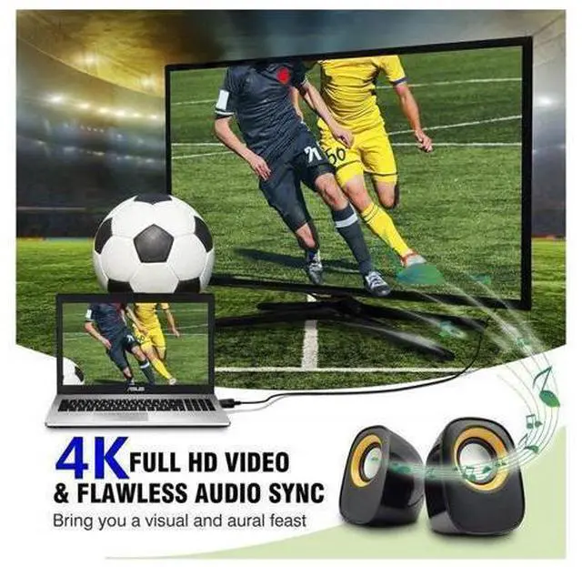 Alt view image 2 of 7 - Display Port to HDMI Cable, Gold Plated Displayport to HDMI Cable 6 Feet(Male to Male) for DisplayPort Enabled Desktops and Laptops to Connect to HDMI Displays