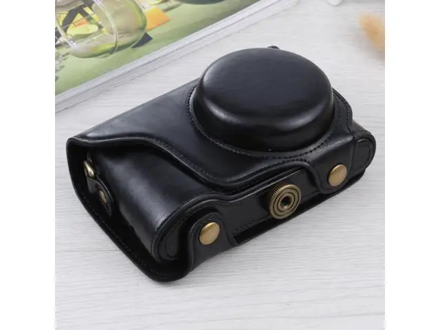 Alt view image 3 of 5 - Full Body Camera PU Leather Case Bag with Strap for Samsung Galaxy Camera EK-GC100 / EK-GC110 / EK-GC200(Coffee)